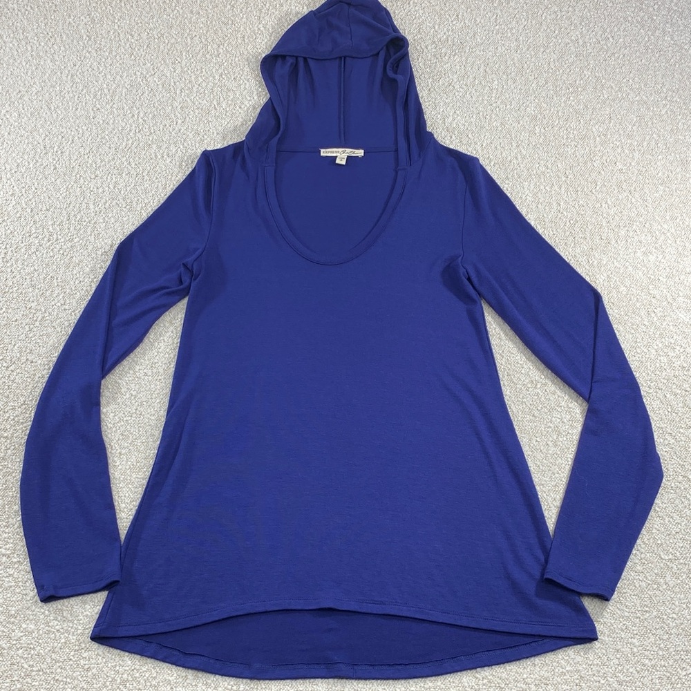 Express hooded long sleeve womans top small